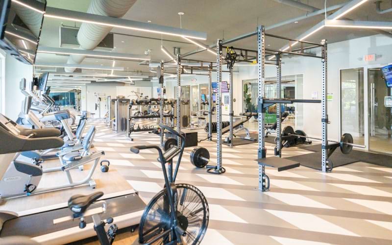 State-of-the-art fitness center at Solstice Signature Apartments in Orlando, Florida