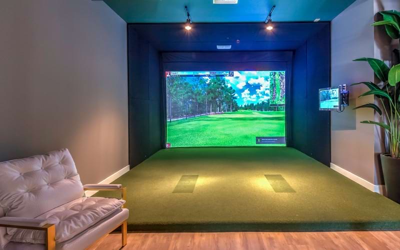 Golf Simulator at Solstice Apartments in Orlando, Florida